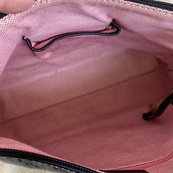 Dooney & Bourke Monogram Canvas & Leather Hobo Bag - Picture 11 of 13